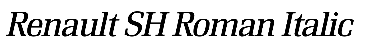 Renault SH Roman Italic